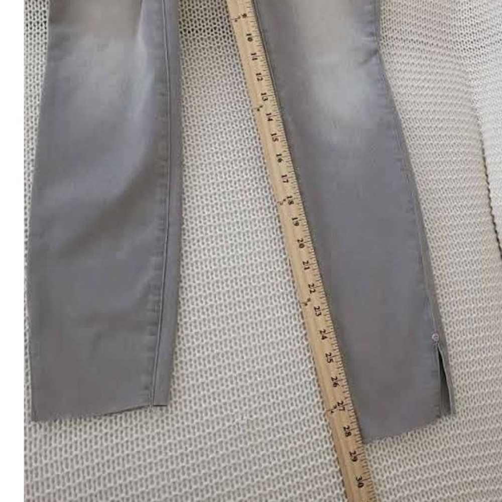 NYDJ Ami Lift Tuck Tech Skinny Jeans Grey Raw Hem Ankle Slit 28x29 Casual‎ Chic - Picture 7 of 9